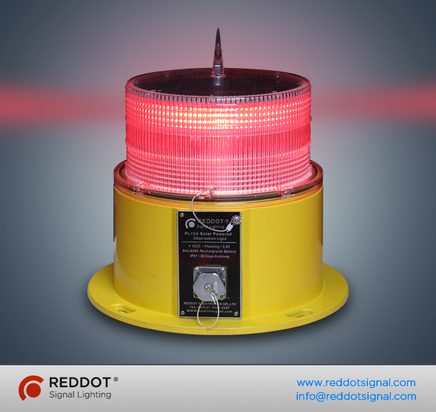 PL10 Solar Powered LED Low intensity Aircraft Obstruction Light