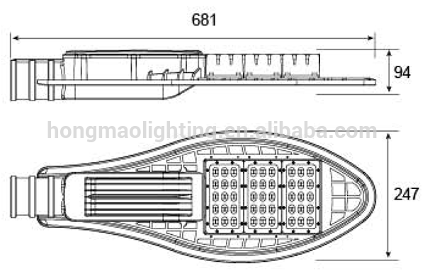Solar Street Light Housing 90W Led Light Street 12/24V For Garden Yard Lighting Housing