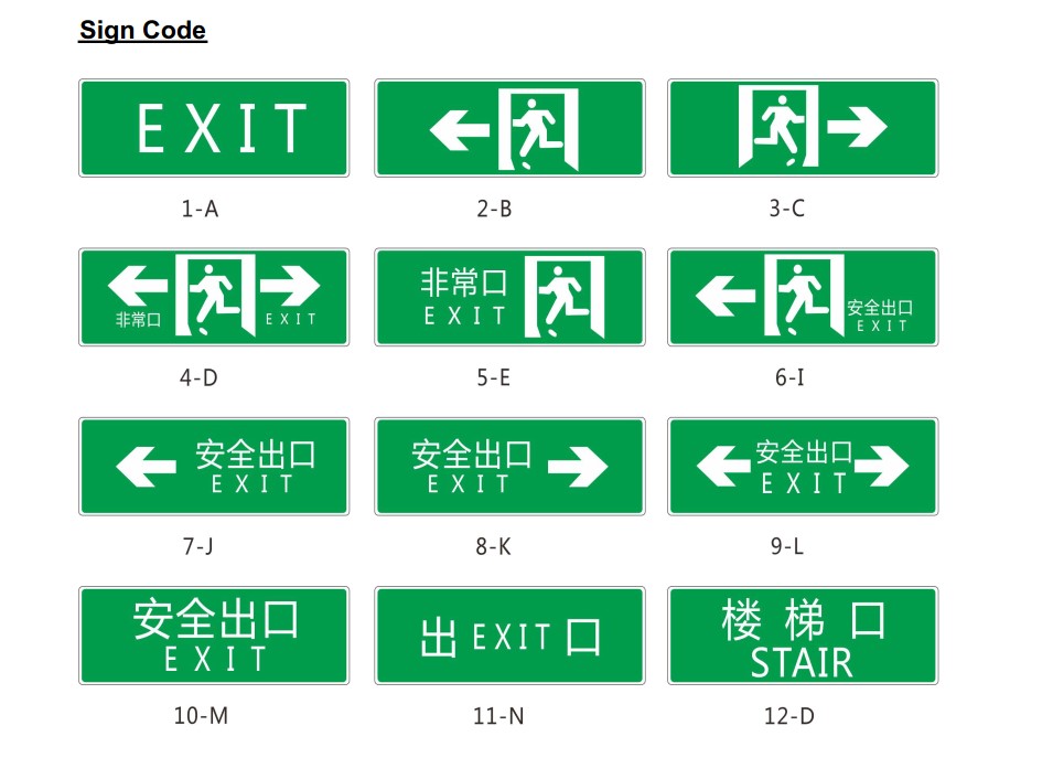 Explosion prooF Exit Sign IP65 with back up battery