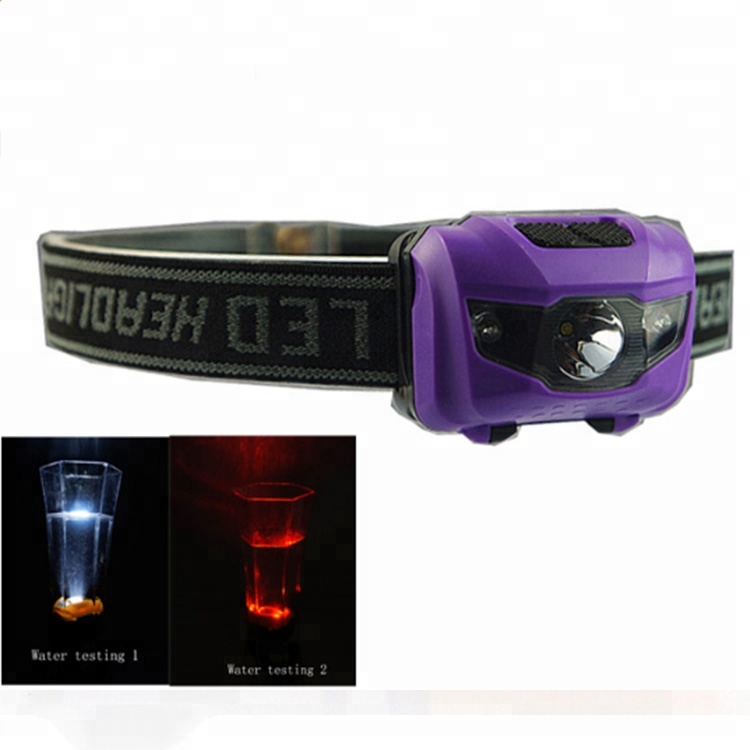 3AAA batteries 3W white LED red warning lights 3LED SOS headlamp