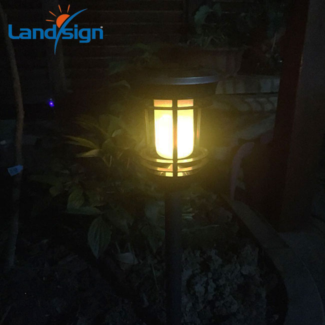 Waterproof Pool Path Effect Light XLTD-1722 100% Metal solar torch light with Flicking Flame for Garden Patio Yard Decor