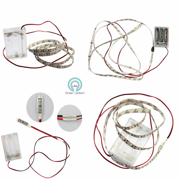 Waterproof RGB 5050 SMD Battery Power LED Strip Flexible Lights Lamp