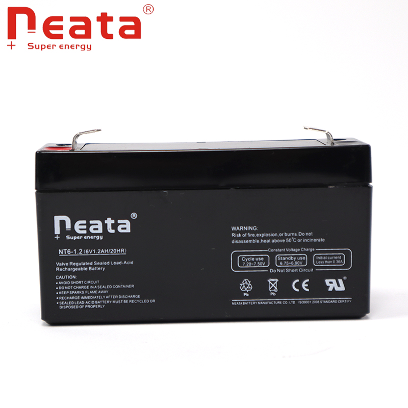 Small battery for access control system or emergency light 6V1.2Ah rechargeable lead acid battery