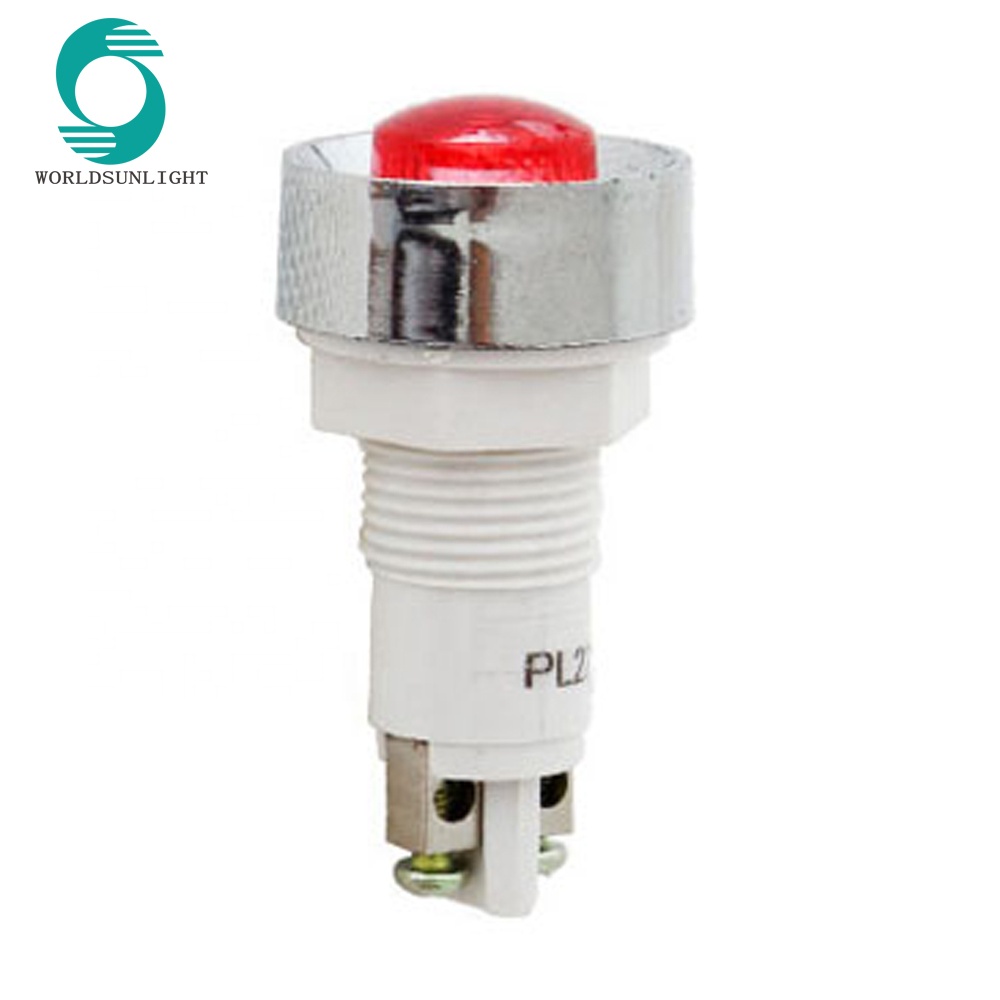 PL-12 12mm 220v red indicator lamp signal indicator light with screw terminal