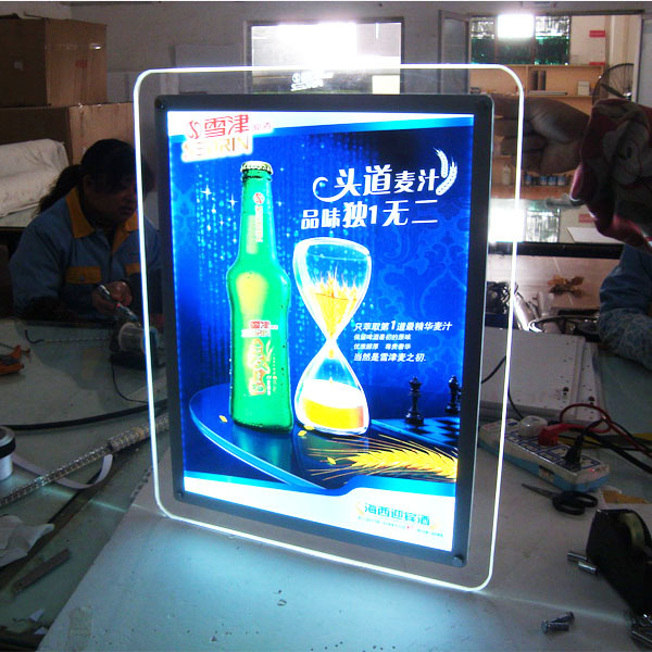 Wholesale wine ordering menu price list bar counter table ordering price billboards Desktop pendulum table-style lightbox