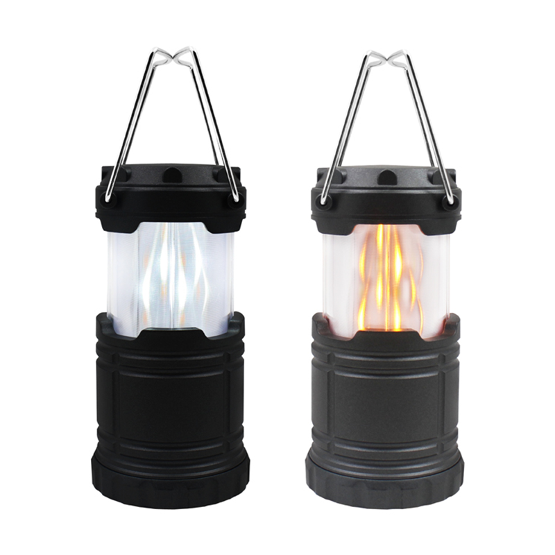 Hot Selling 250 Lumens Flame Led Extendable Lantern Camping Lamp Light