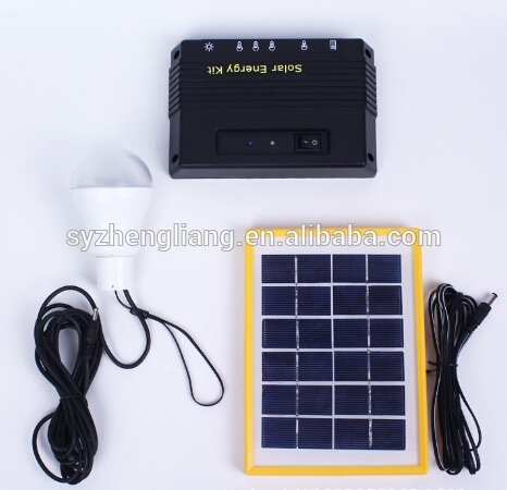 Mini 3w Solar Home Lighting System with mobile charger