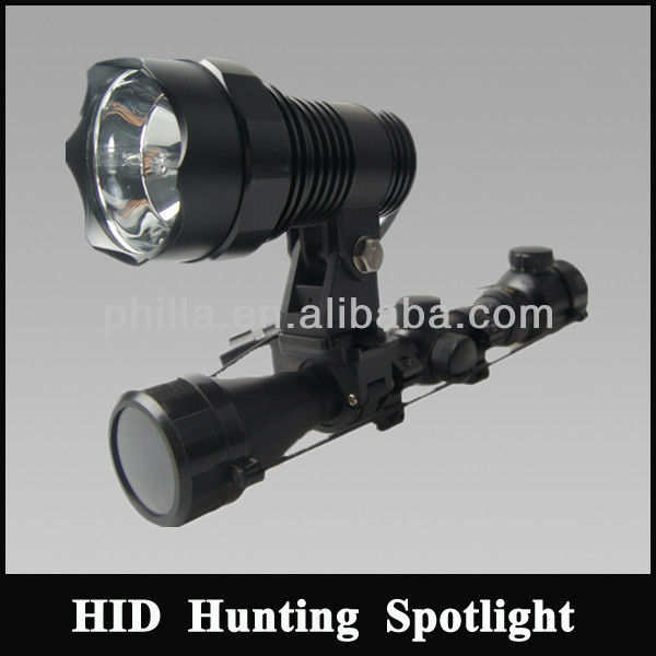 New products in china market Hunting spotlight kit included 24w hid scope mounted spotlight chargers battery and cigarette plug