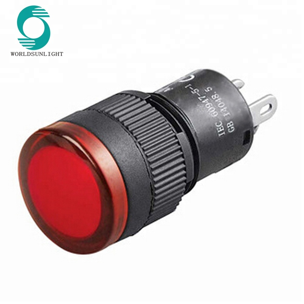 IP65 AD16-16A 16mm Hole Diameter led pilot Indicator Light