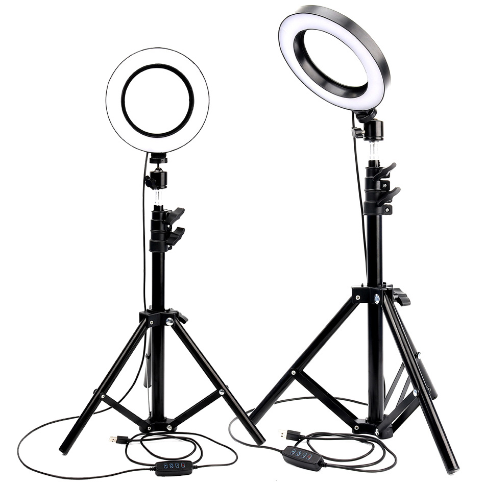 Led Photography Rechargeable Ring Light With Stand