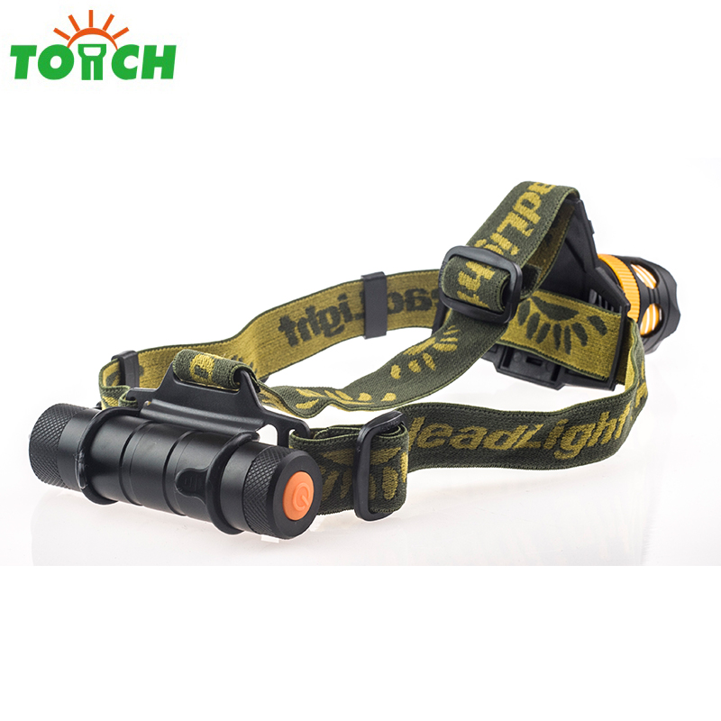 2 in 1 aluminium alloy headlamp double use to LED flashlight and headlamp rechargeable battery