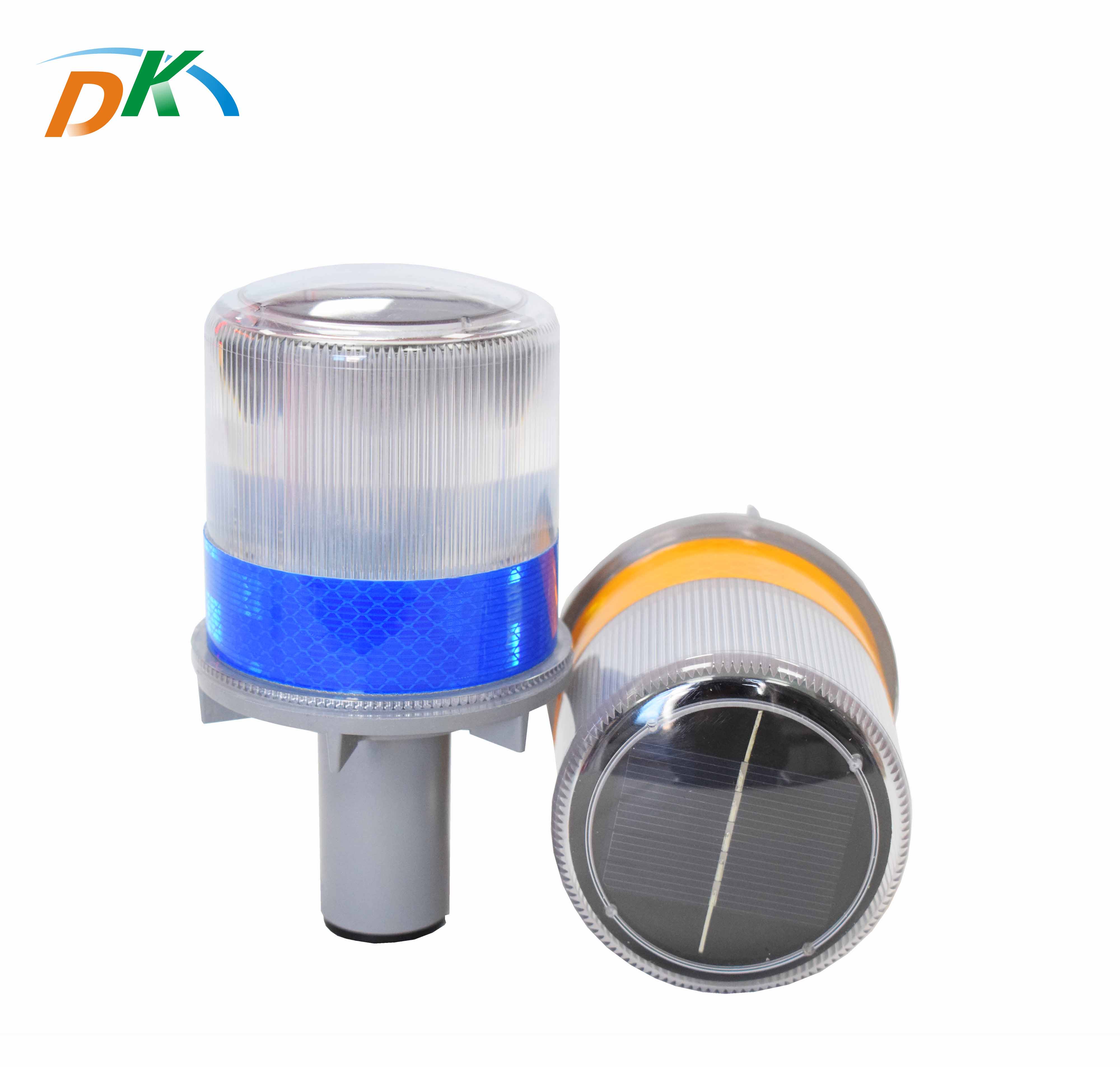 DK LED solar panel 0.3w solar powered warning cone light road construction