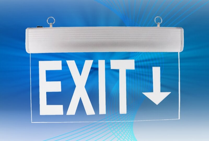 2 years warranty emergency cold steell exit sign acrylic exit sign led