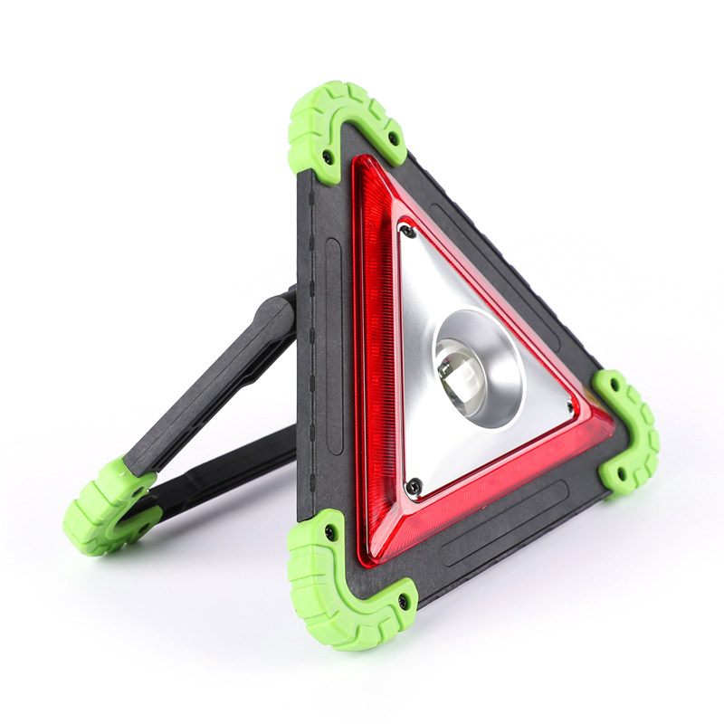 Factory direct triangle portable super bright LED work light USB rechargeable charging work light cob