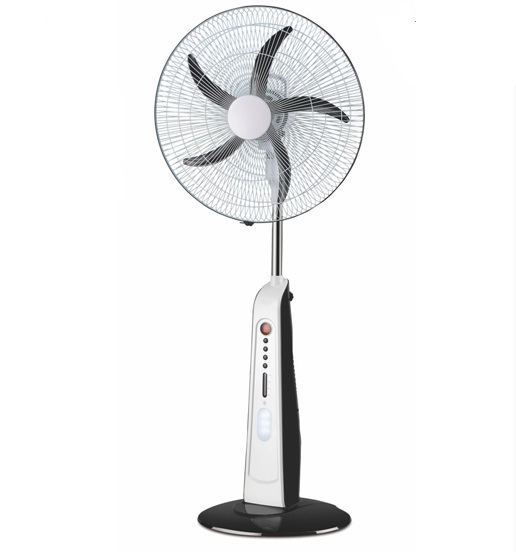 Emergency charger fan ac dc operated fans battery rechargeable solar fan