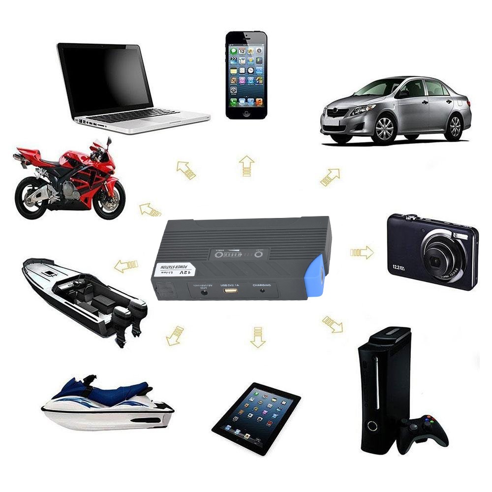 Car jump starter portable power bank power station set tool