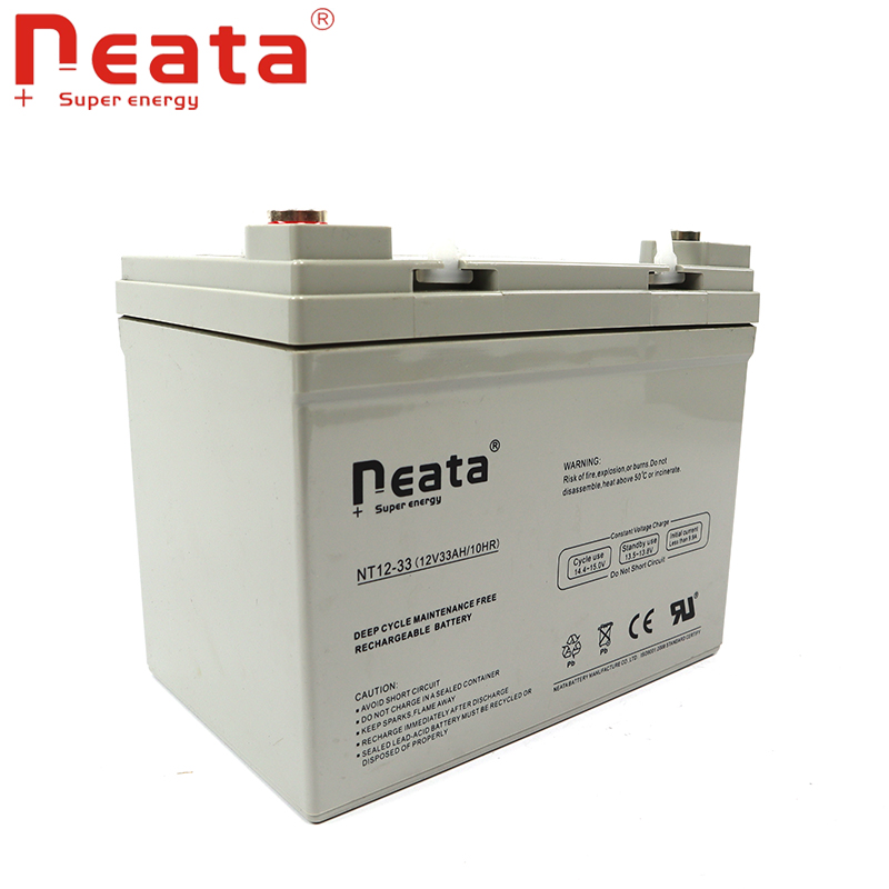 High quality long cycles life 12v 33ah lead acid battery for Solar System