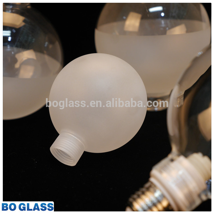 OEM acceptable round hand made pyrex glass ball white color G9 screw LED bulb indoor decoration ART GLASS light