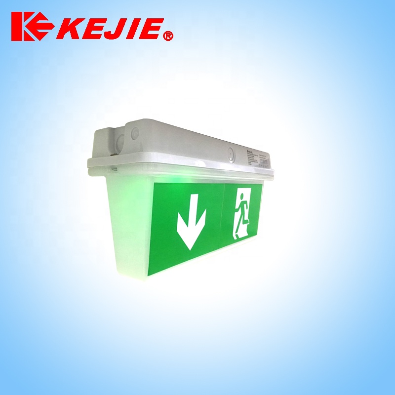 Double sides green running man exit sign led emergency bulkhead light