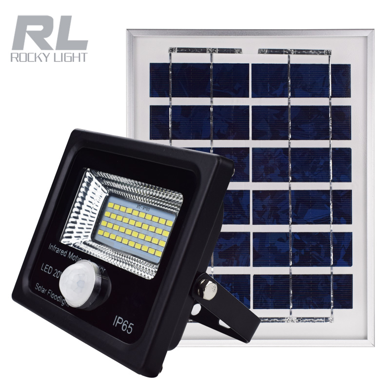 IP65 Solar energy Landscape LED Rechargeable Solar Panel Flood Light With Remote Control