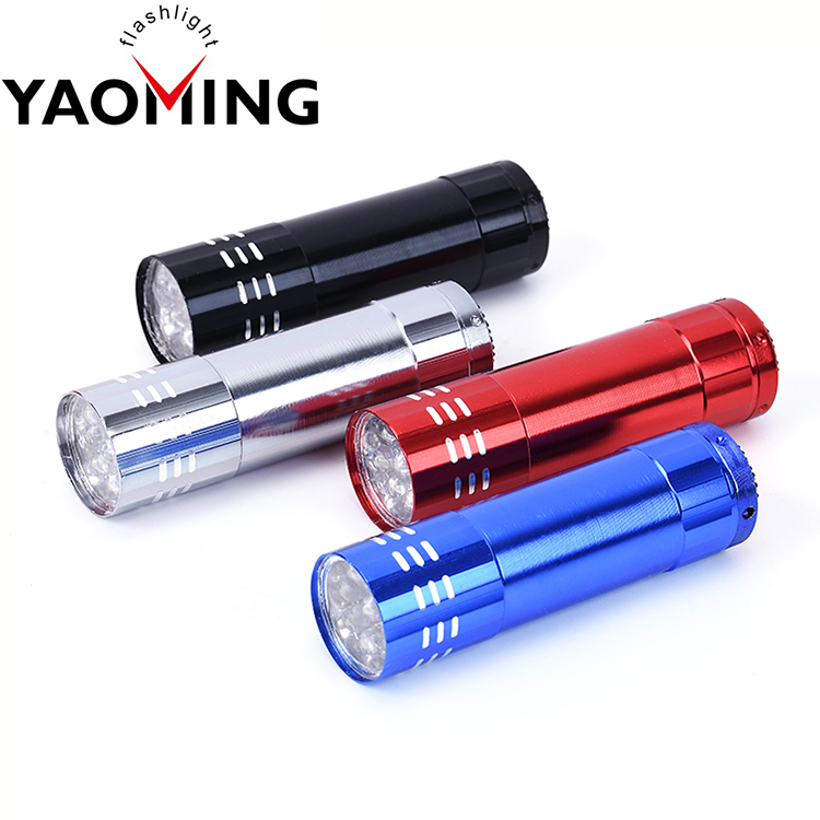 YM-809B Novelties Wholesale China Gift Item Colorful Flat Brightness Flashlight in High Quality