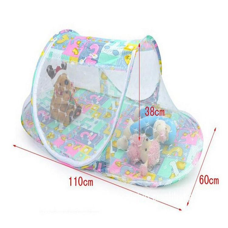 Baby Infant Bedding Mesh Crib Netting Summer Portable Baby Mosquito Insect Cradle Net Folding Baby Bed Crib Mosquito Net