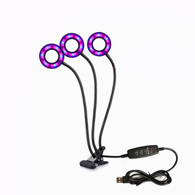 Adjustable 5 Levels Dimmable Desk Clip LED Grow Lights for Indoor Plant