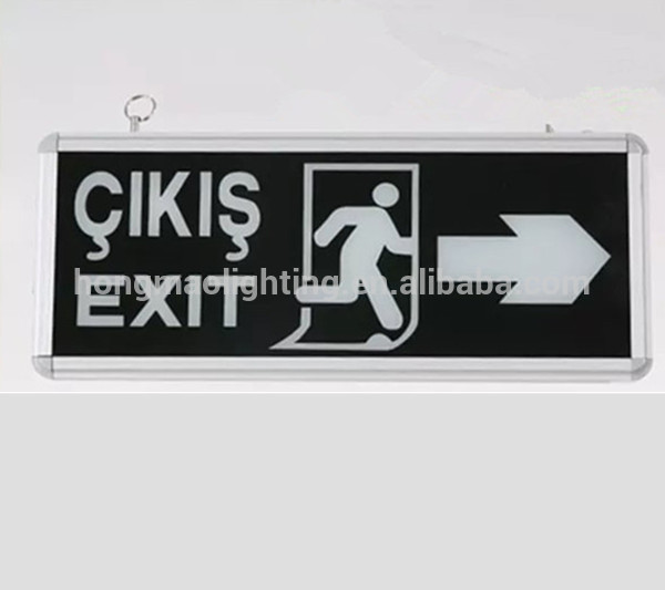 High quality safety aluminum double side Vietnamese 3W led fire exit sign
