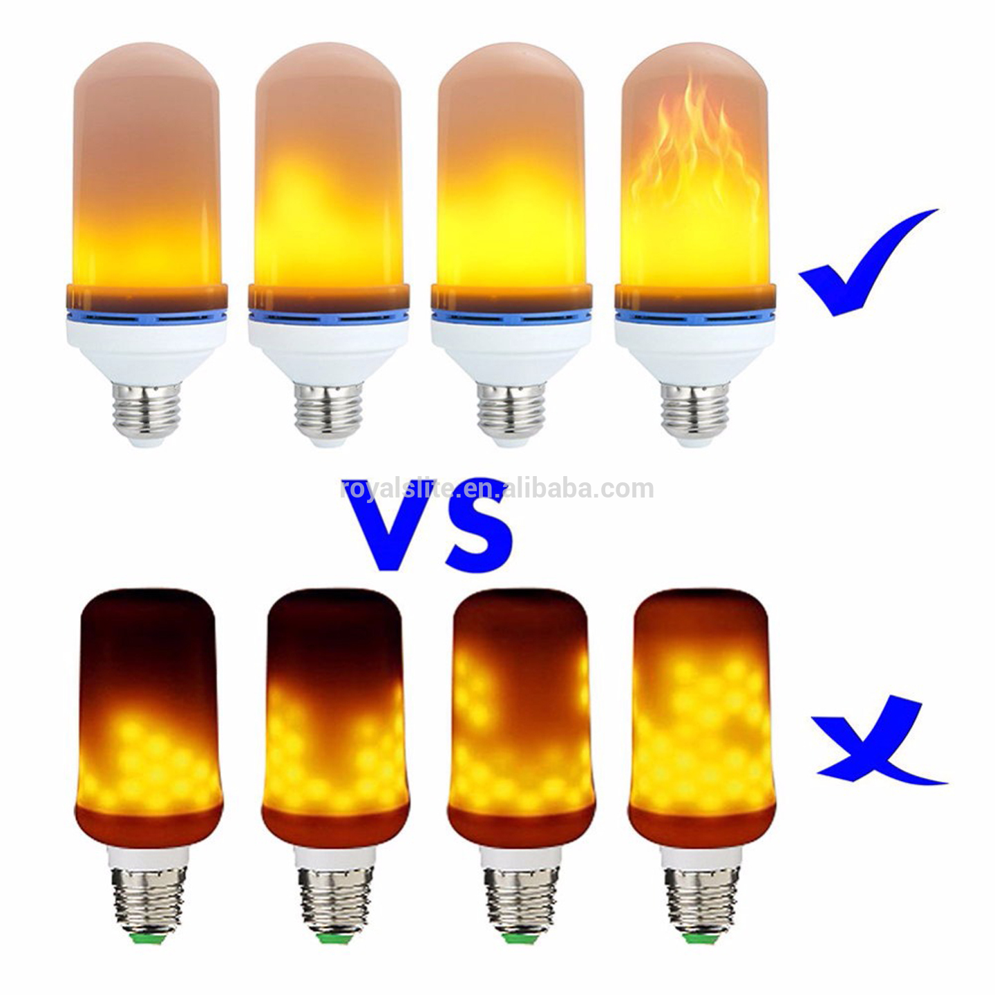 Home Decorative Effect Fire Lamps E 26 E 27 Led Flickering Flame Bulb Party Festival LED Flame Light Bulbs LED flame lamp