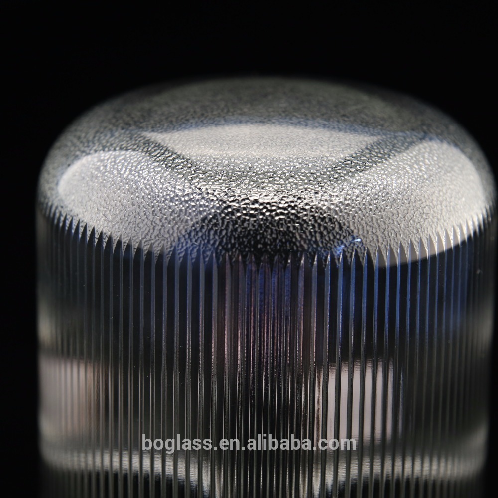 Pressed Borosilicate Glass Dome With Parallel And Sandbrasted