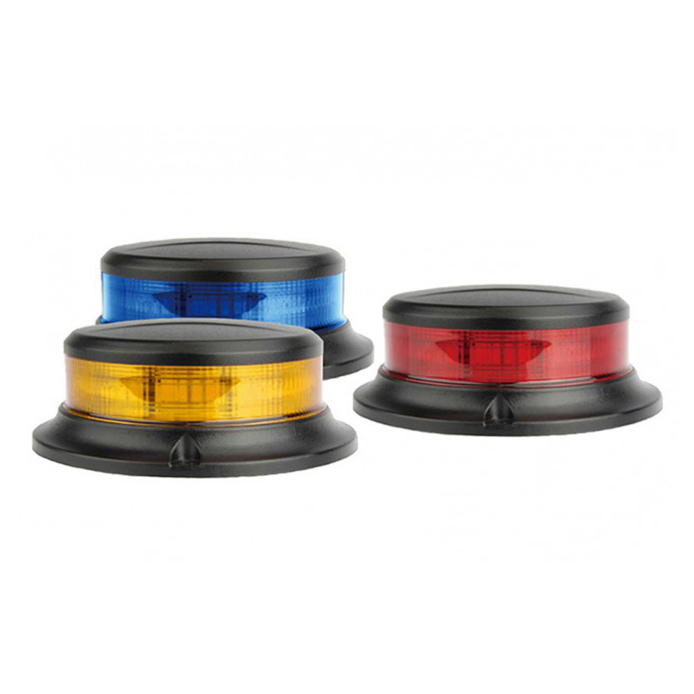 Factory Wholesale LED Beacon Light DC 12/24V, 18 LED Amber/Red/Blue Strobe Light R65