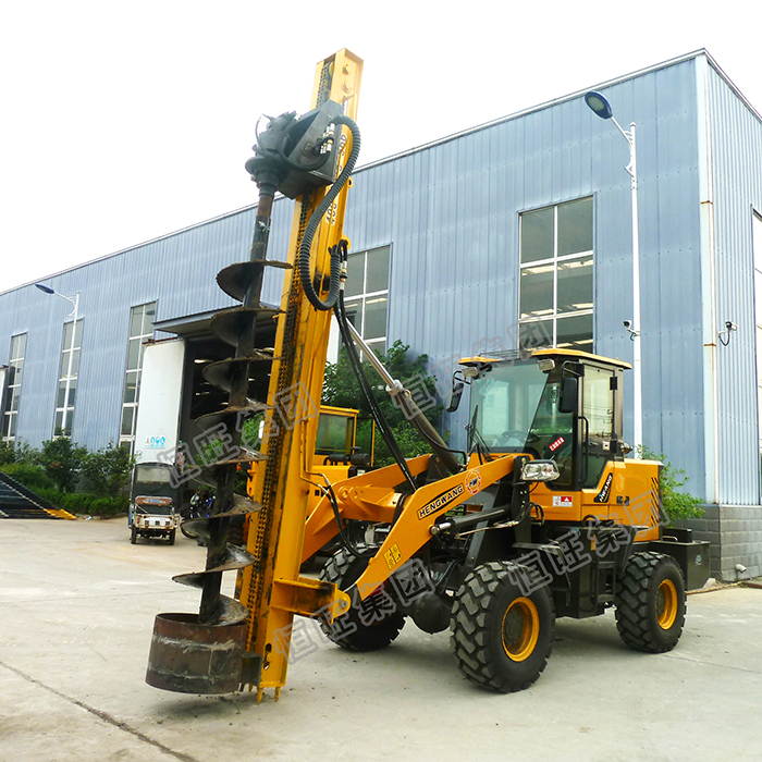Truck mounted diesel hammer pile driver machine for telegraph pole