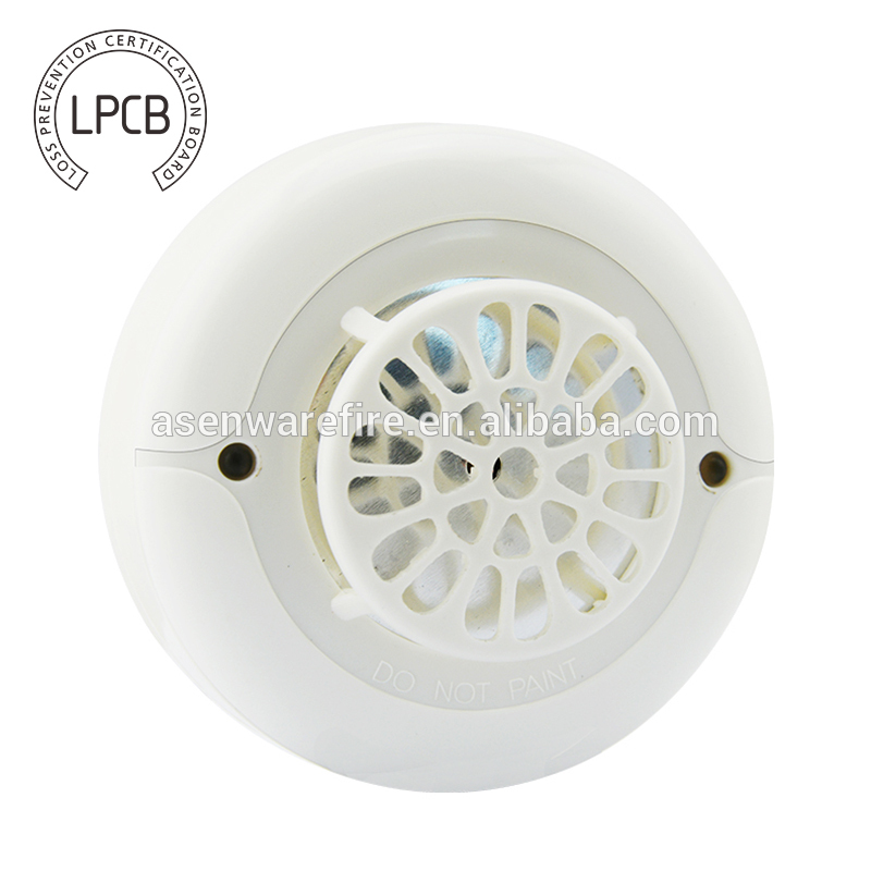 Fire alarm systems connect with plastic heat detector LPCB