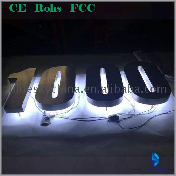 blank acrylic led sign hot sales customize 3d channel backlit led letter