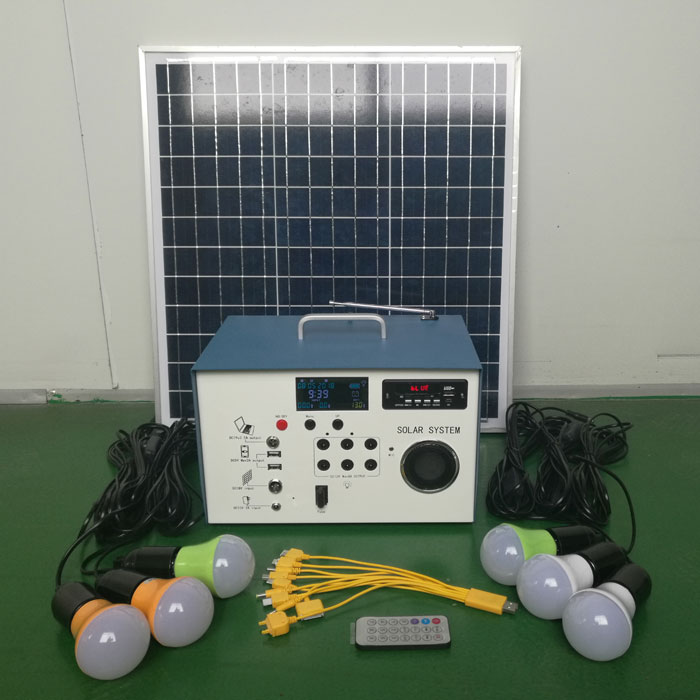 Lead acid battery FM radio solar home system 40W with bluetooth