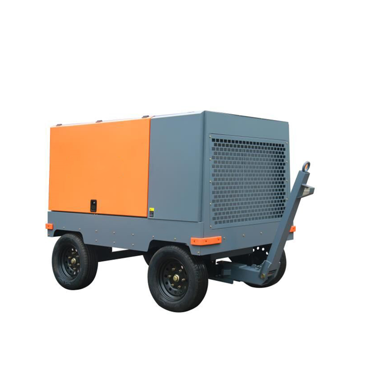 Engineering Moving Diesel Screw Air compressor for DTH Drilling Rig