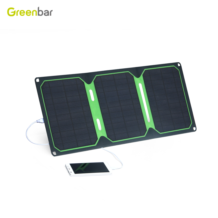 outdoor camping solar panel charger with dual usb ports 18W output power