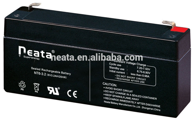 lead storage batteries 6V 3.2AH 4AH 4.5AH 7AH 9AH 10AH 12AH