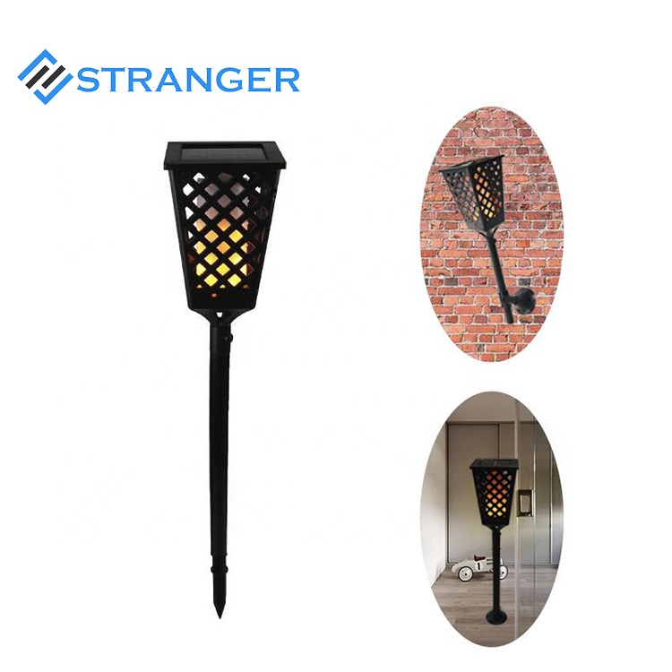 Solar light led pathway light solar flame torch