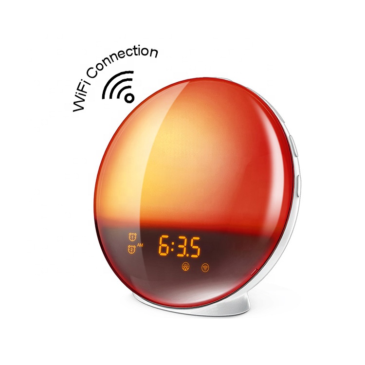 Customized Wake Up Light Alarm Clock Sunrise For Living room