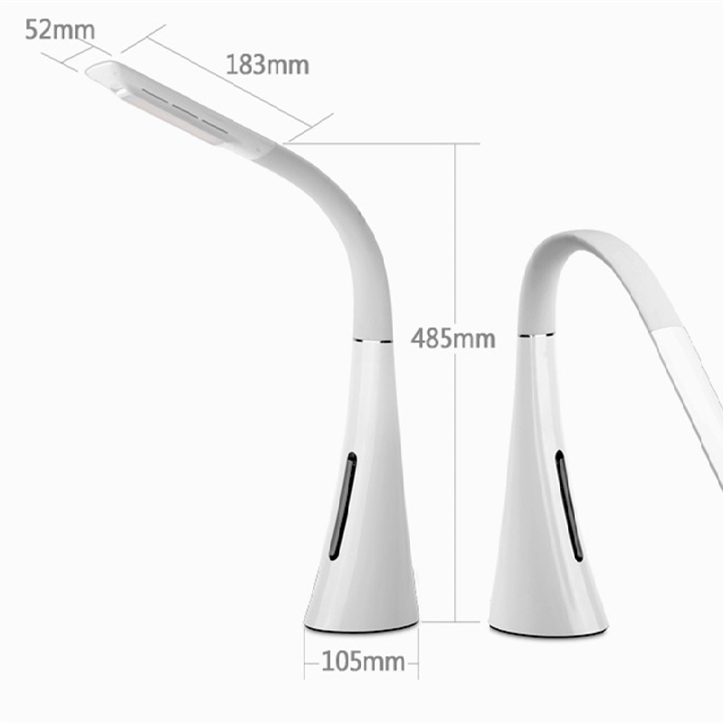 DB-Way High Luminance and Centralized Light Effect Gooseneck Led Desk Lamp with 7 Steps Touch Control Dimming LED Table Lamp