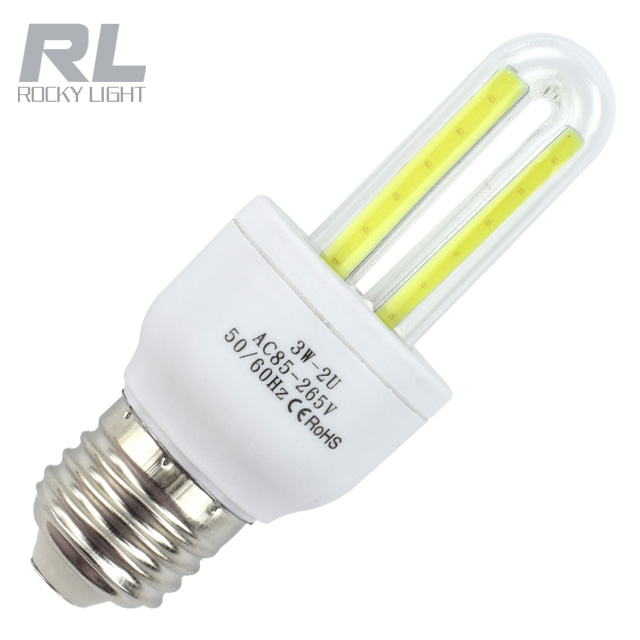 hot sales  COB 2U 3U 4U shape energy saving led bulb lights 85-265V IC driver