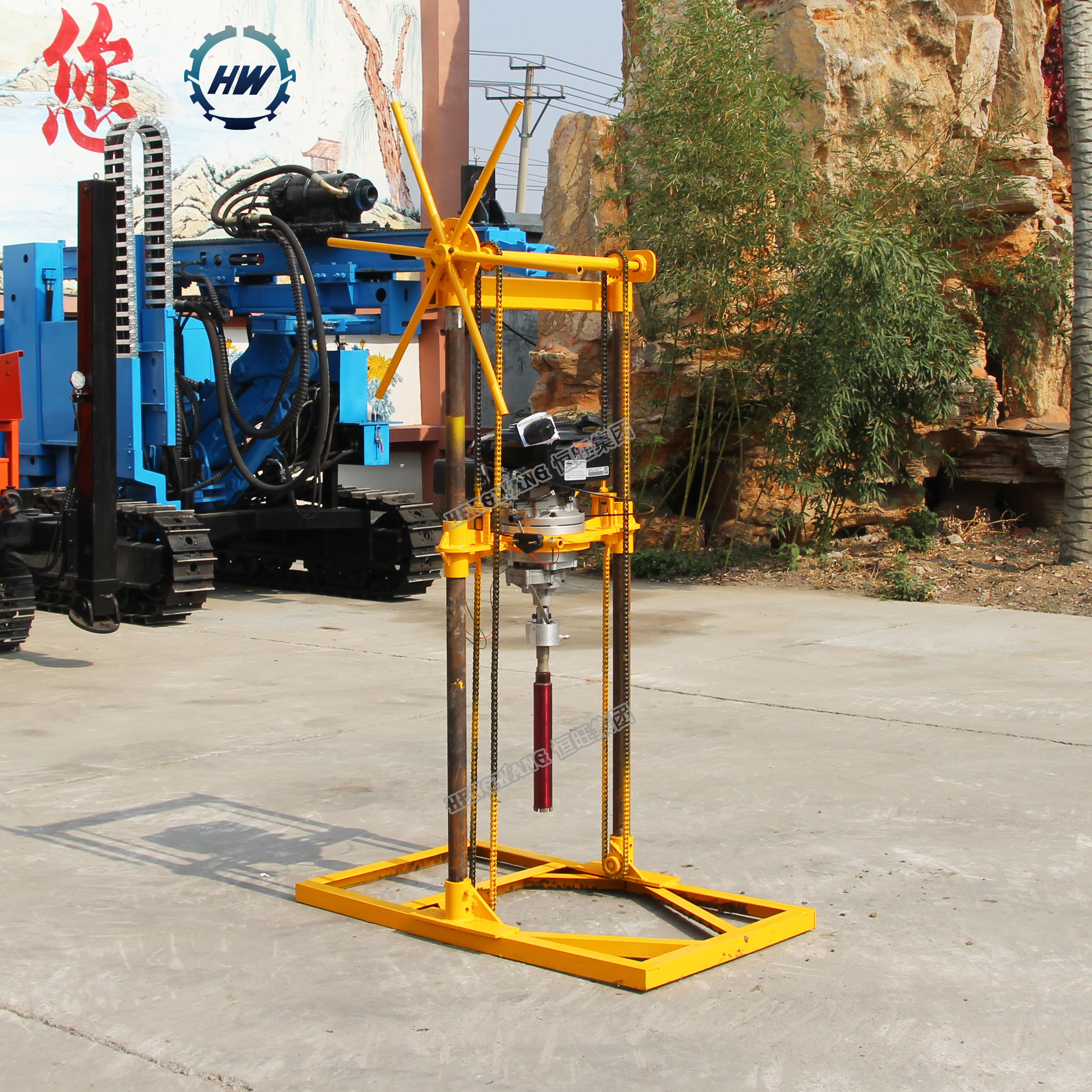 small portable rotary core geotechnical drilling rig machine