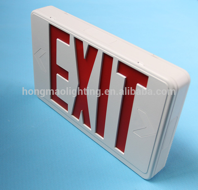 277v Emergency 2w led abs exit sign light for building floor