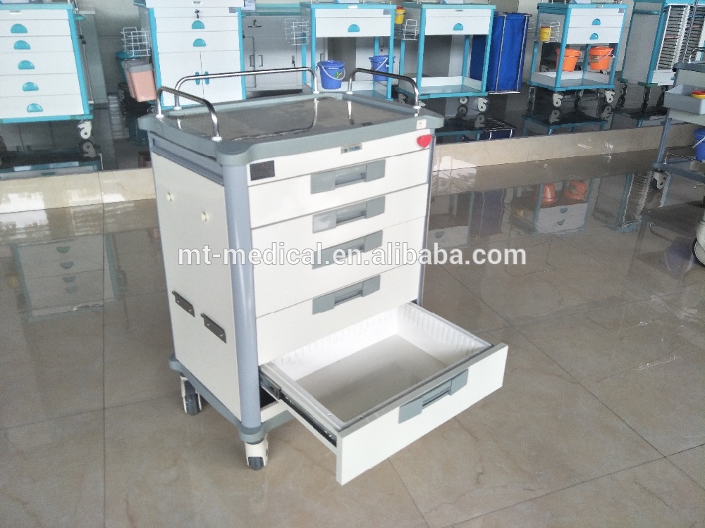 medical trolley with 5 drawer/drug cart for ward