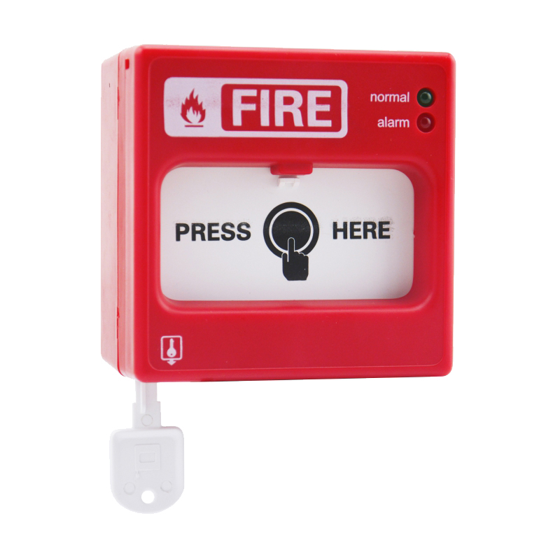 Conventional Fire Break Glass Manual Call Point with Cover Protection,LED Light