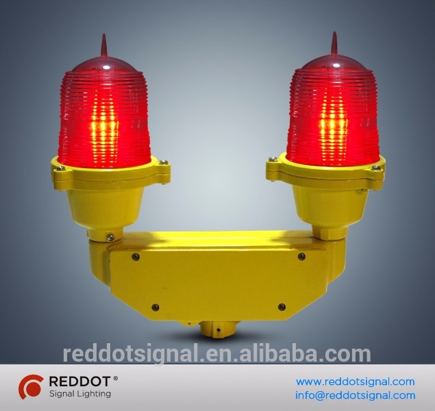 <45m double low intensity red led obstruction light/LED aircraft warning light for telecom project