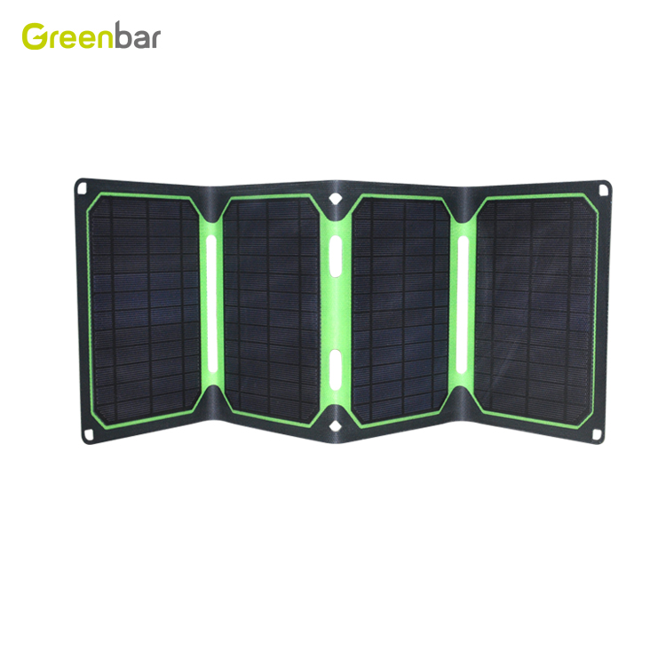 Greenbar wholesale outdoor waterproof folding camping 25w etfe charger