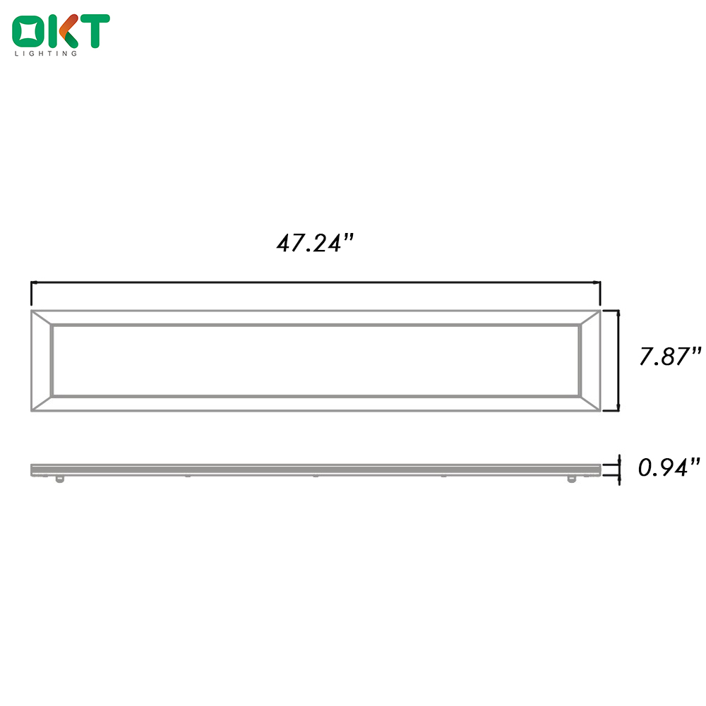 4 ft 40watt tunable white linear pendant light from 3000K to 5000K