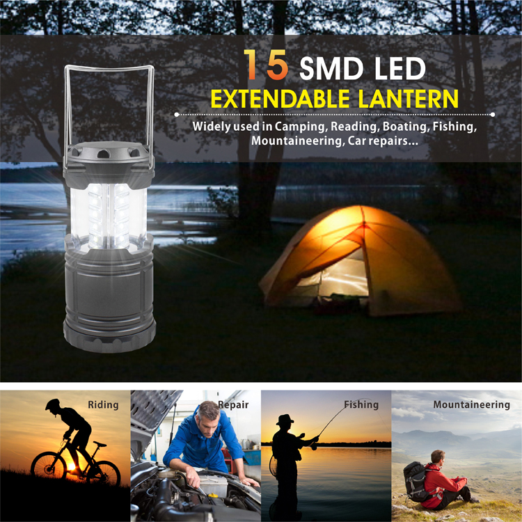 150 Lumens Aluminum Alloy Led Cob Camping Lighting Extendable Lantern